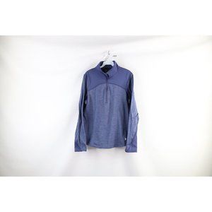 Under Armour Womens Size Large Fleece Lined Half Zip Pullover Sweater Blue